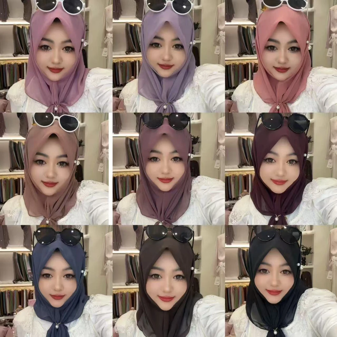 节日活动  纯色精品雪纺方巾