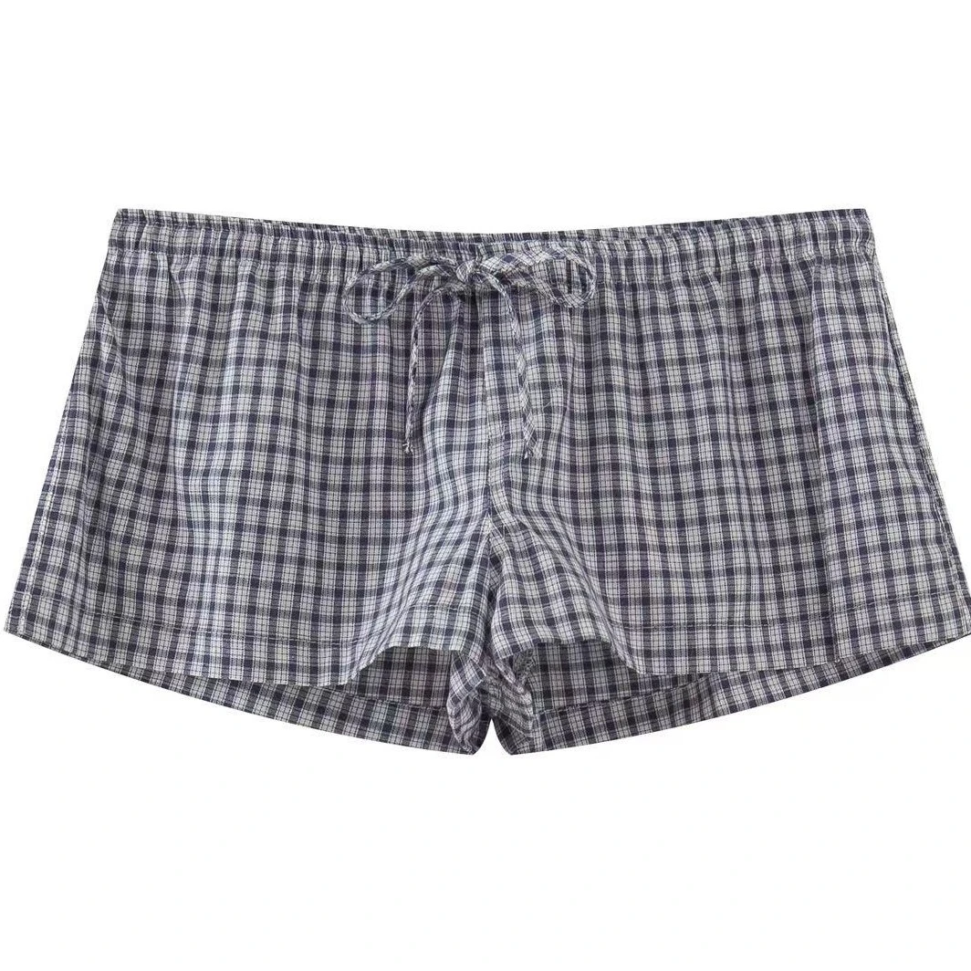 徐秋阳   蓝格短裤  夏季新款百搭时尚休闲显瘦显白短裤13088