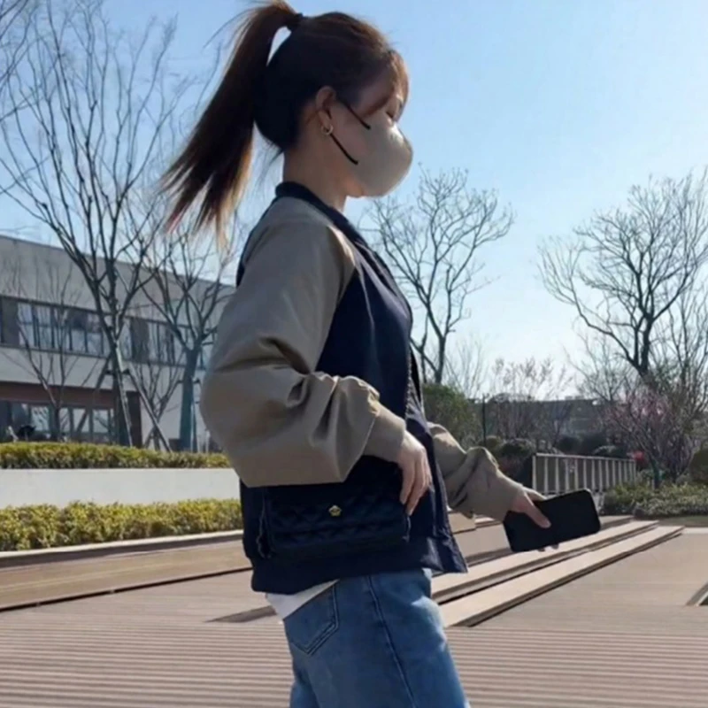 2025春秋季新款时尚百搭棒球服外套女士短款小个子冲锋衣夹克女装