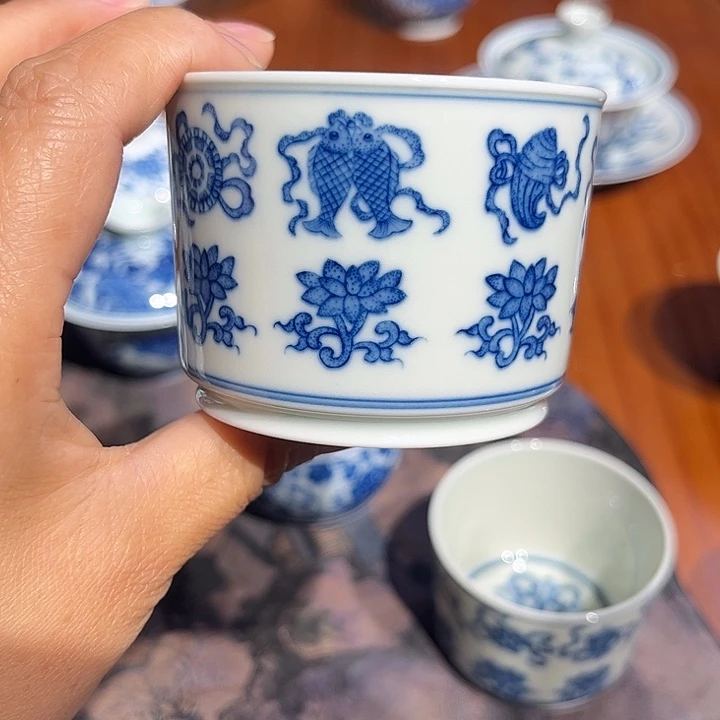 镹曰茶闲柴窑手工手绘青花