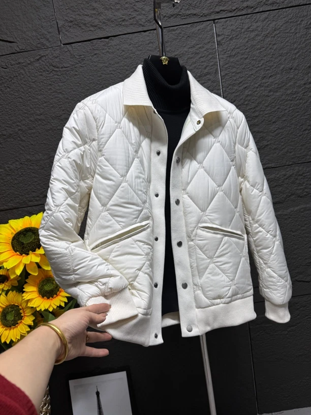 时尚短款休闲轻薄帅气男士拼接潮流加棉轻奢帅气外套88218