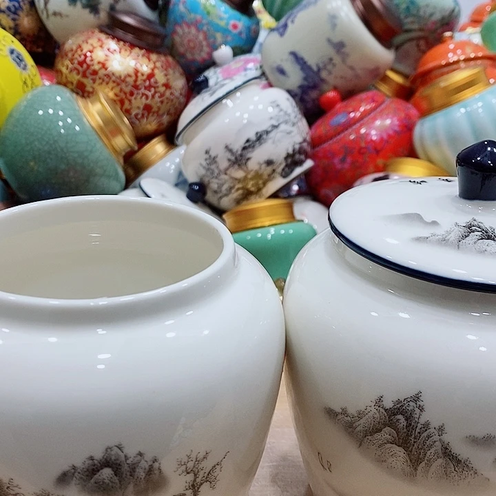 摆件陶储存罐茶叶罐密封罐