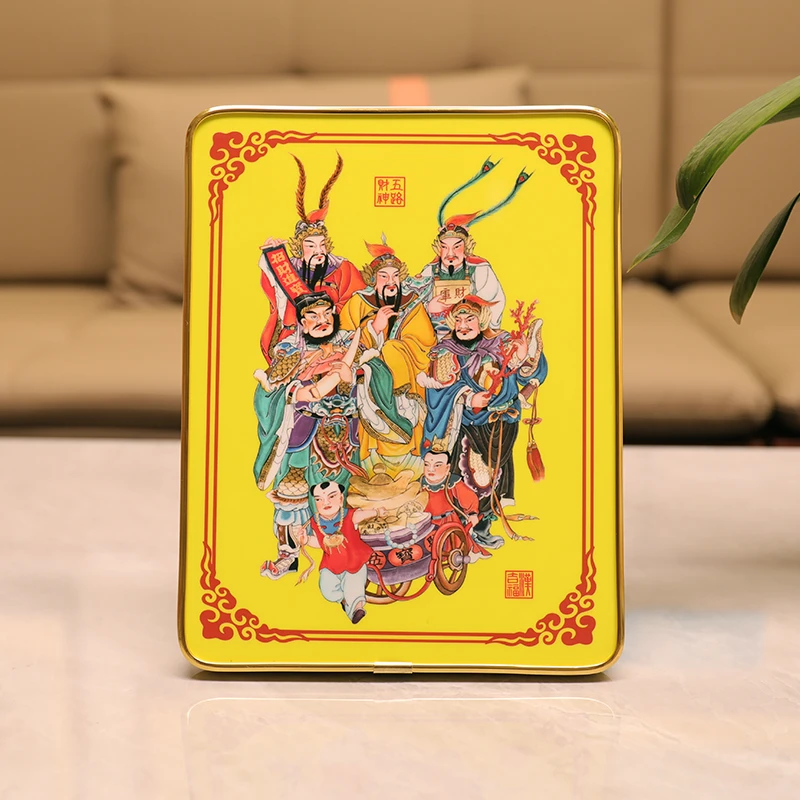 国潮中式高档桌面摆件家用办公礼物五路财神钟馗关羽装饰