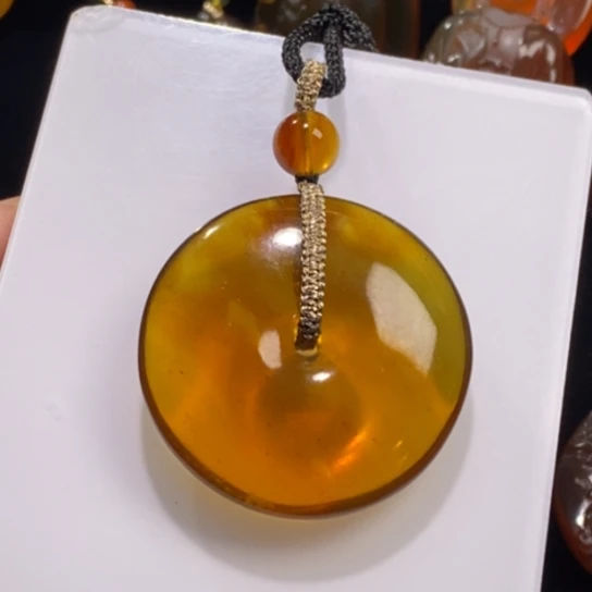 琥珀未镶嵌裸石平安扣