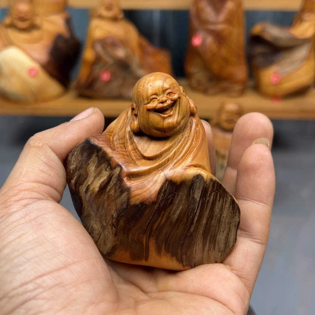 周***木崖柏木摆件手把件