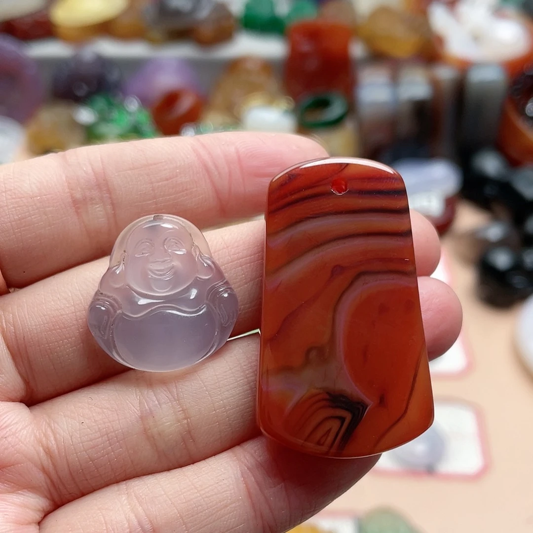 玛瑙/玉髓颈饰合金O****)