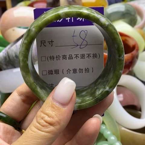 未镶嵌蛇纹石玉手镯