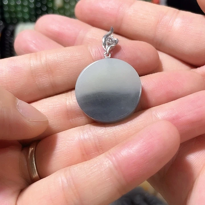 和田玉银S925镶嵌颈饰