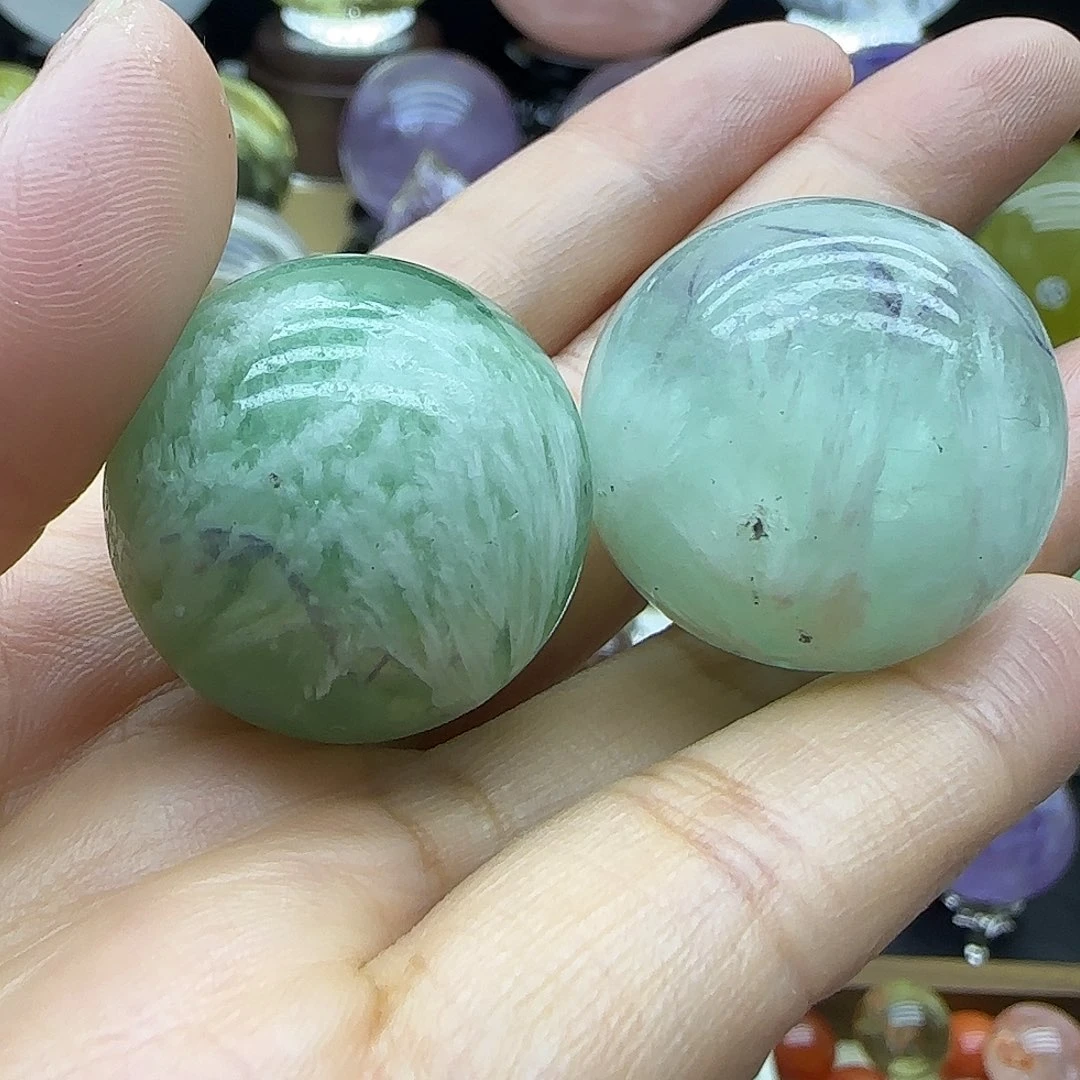 水晶珠宝半成品未镶嵌28.1mm白羽毛