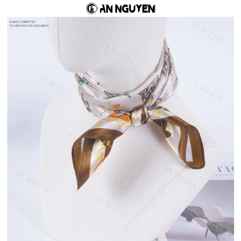 安源新款时尚洋气小丝巾气质百搭多款方巾65*65cm