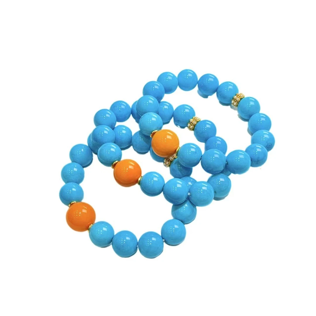 云盖寺松暴力蓝玛瑙手串(多样性发一件) A28-212