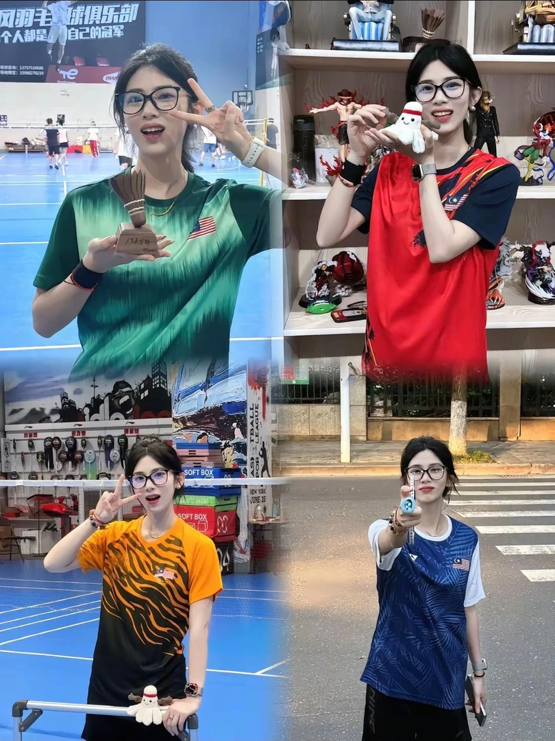 新款羽毛球服马来西亚男女款速干透气上衣休闲比赛运动服