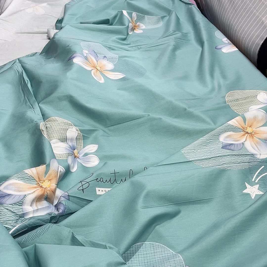 纯棉斜纹布绿色2.2米加4.2米不加工