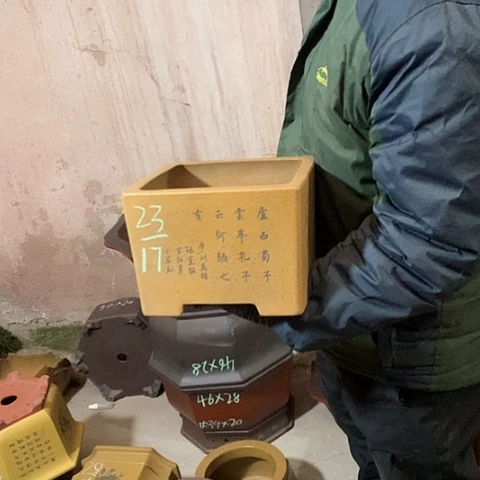 紫砂花盆手工制作