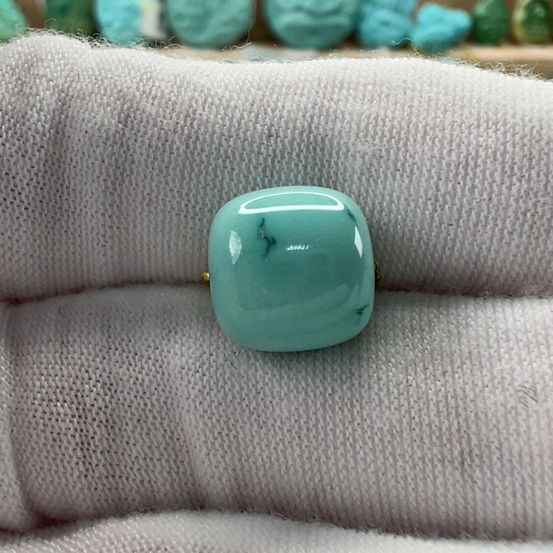 未镶嵌绿松石老型珠10x9.6mm