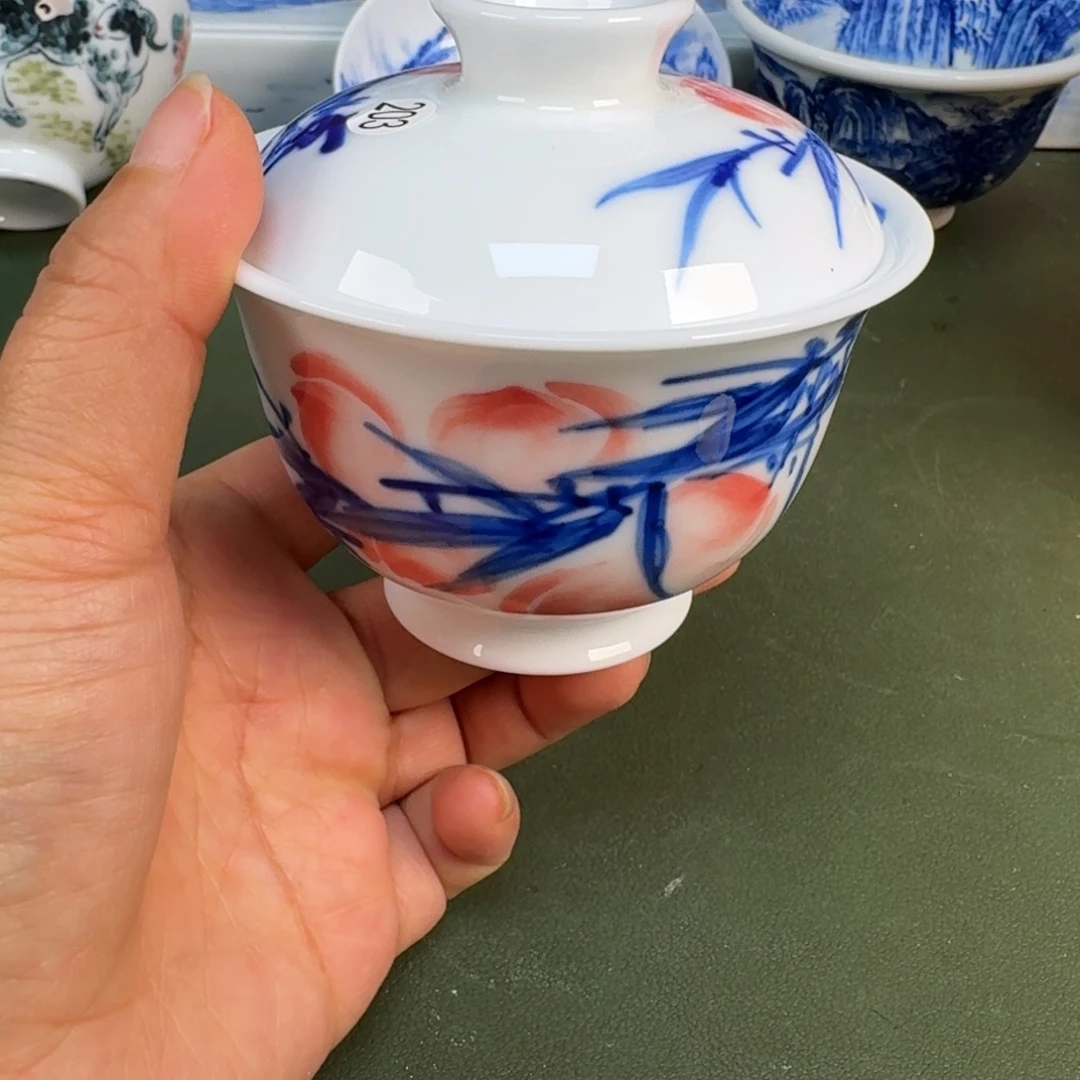 陶景德镇纯手绘茶具圆圆203