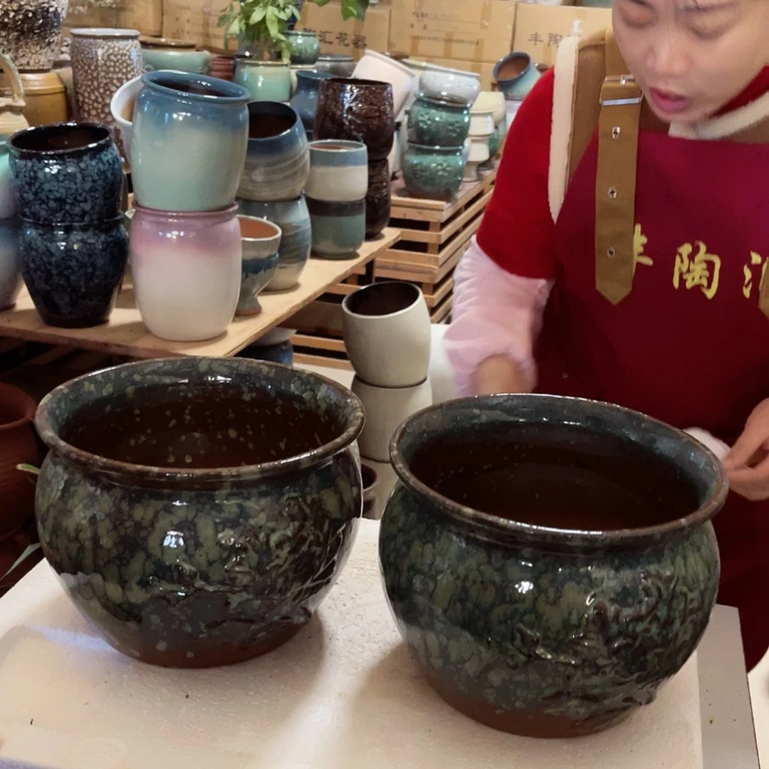 紫砂花盆高度15口径20