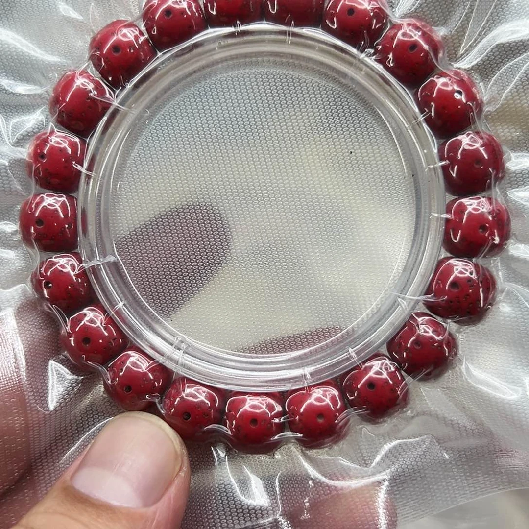 星月菩提手串159朱供星月菩提单圈1.1