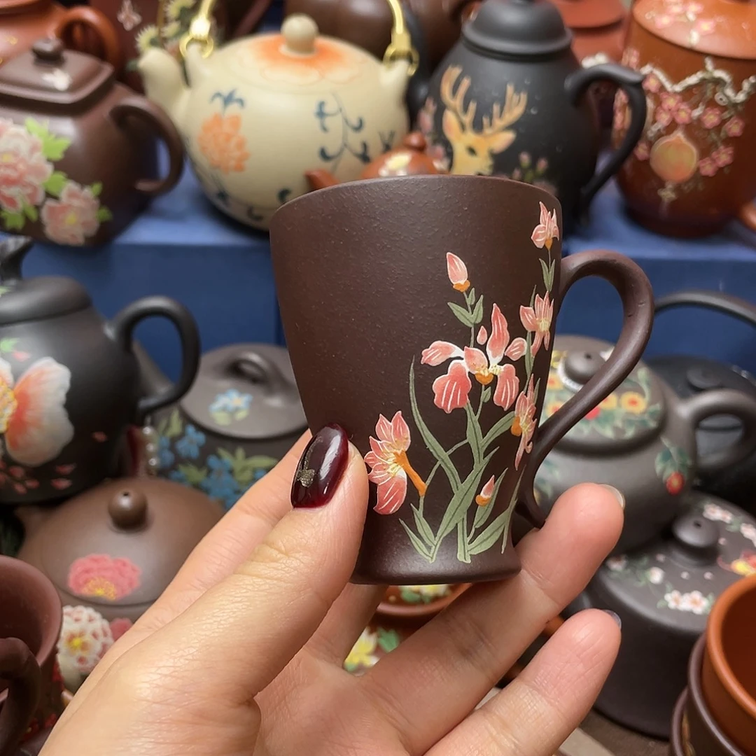 茶杯红泥紫砂主人杯100c