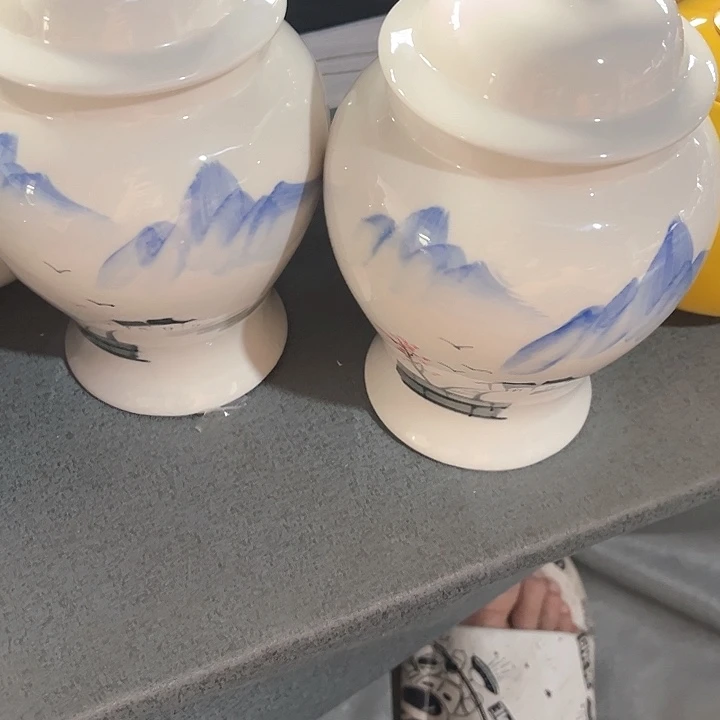摆件三润陶瓷茶叶罐密封罐