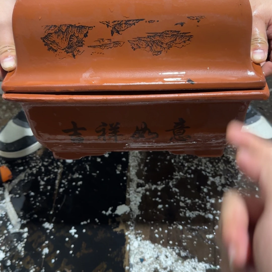 紫砂花盆口径26.18.10口径