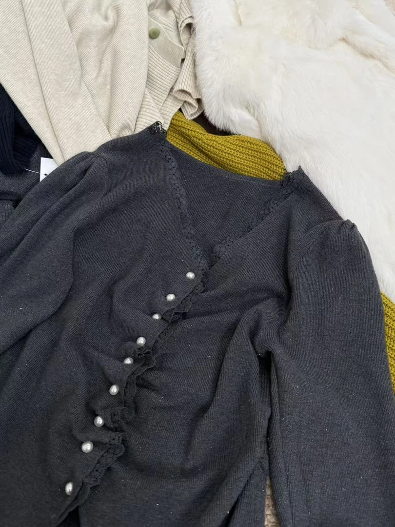 『雨美 Show』11052时尚百搭珍珠蕾丝打底