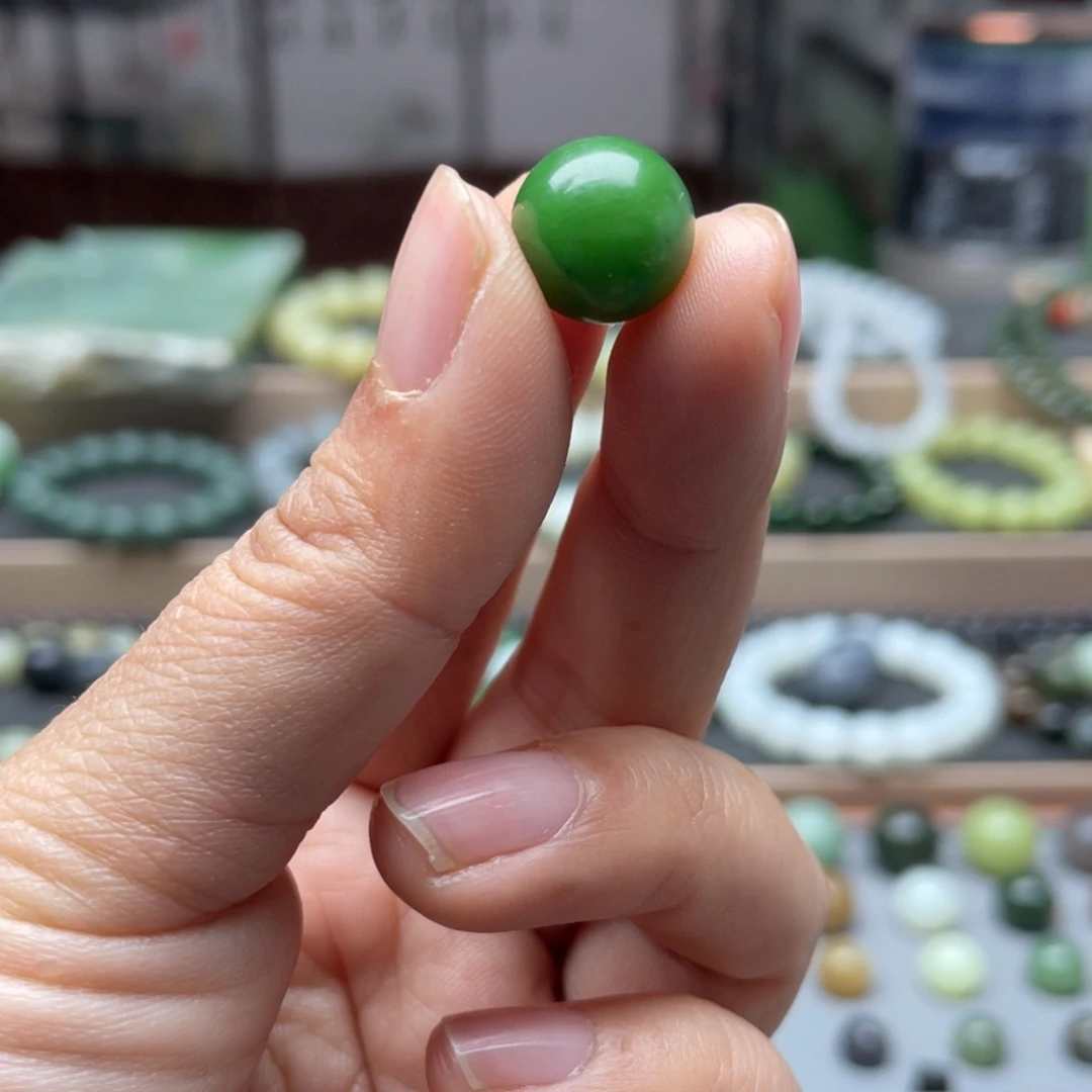 和田玉单珠12未镶嵌