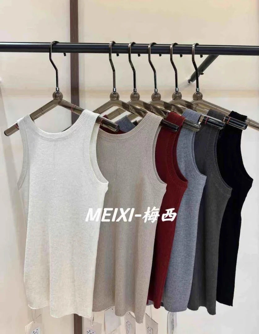 MX（245030#库）百搭圆领显瘦针织背心 衣长58
