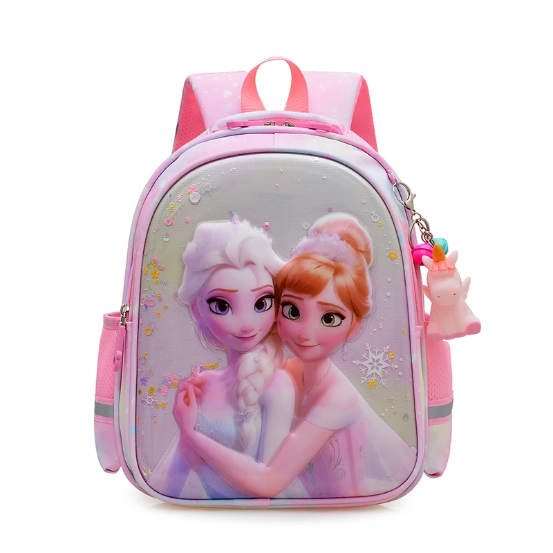 新款爱莎公主3-6岁幼儿园书包一二三年级大容量护脊减负可爱书包1