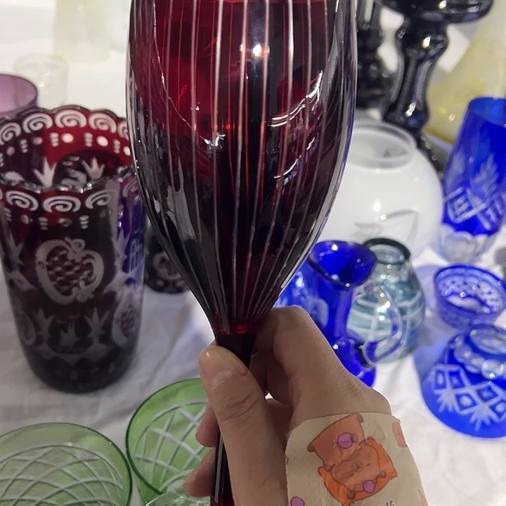 水晶玻璃平底款微瑕一个