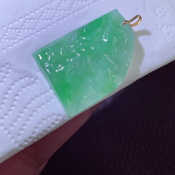 颈饰18K金镶嵌翡翠翡翠