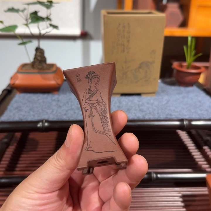 张***飛紫砂花盆原矿紫泥