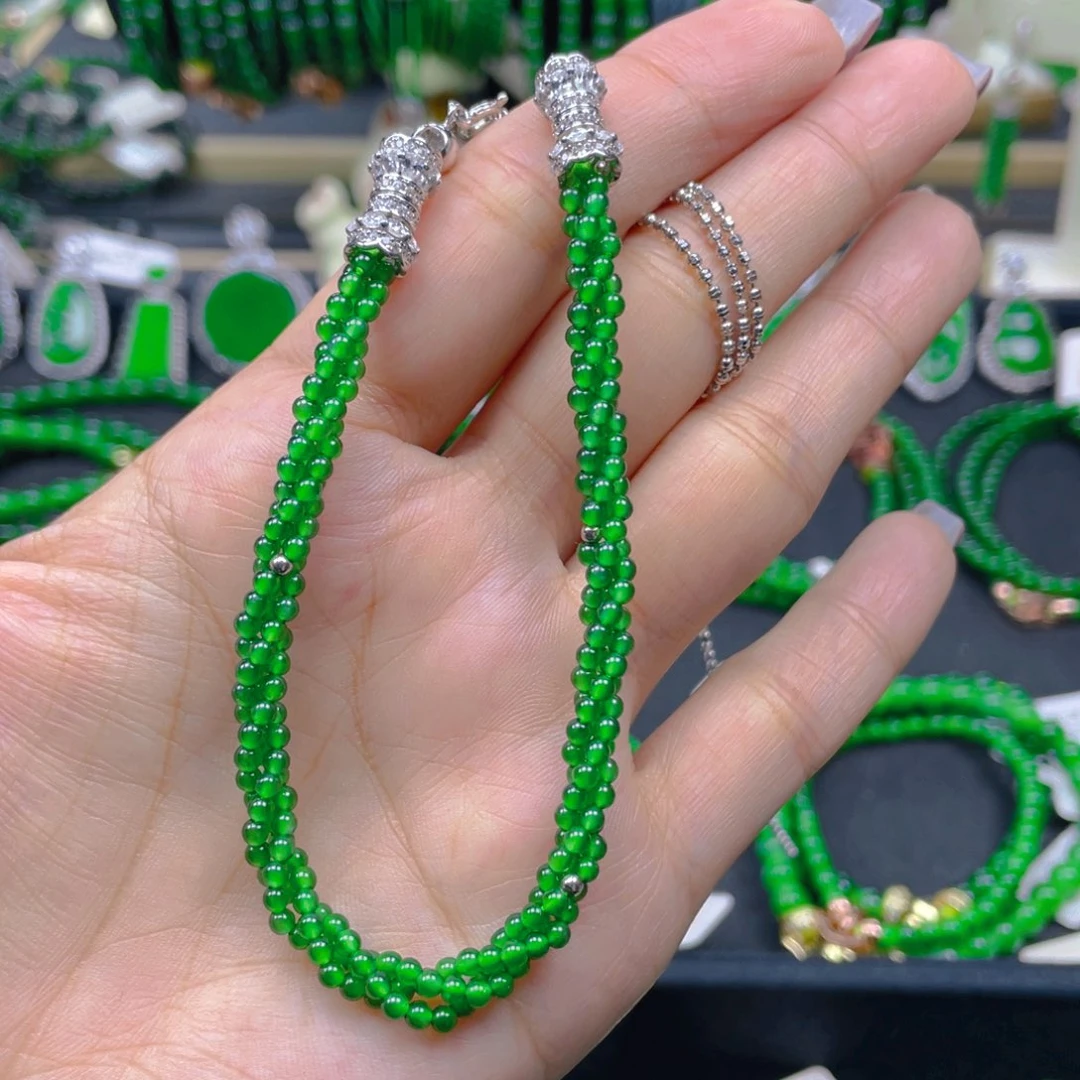 颈饰未镶嵌翡翠麻花链