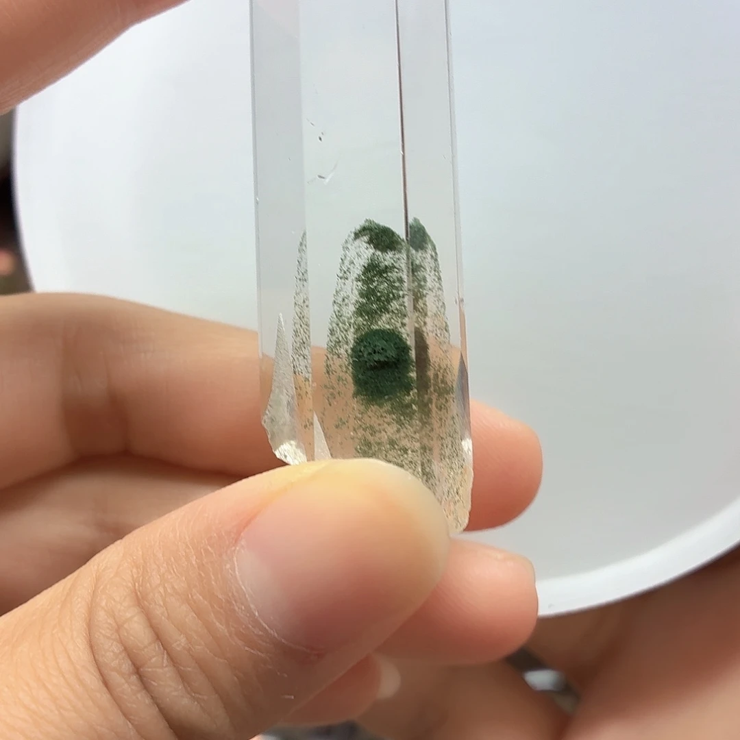 未镶嵌水晶珠宝半成品水晶柱绿幽灵