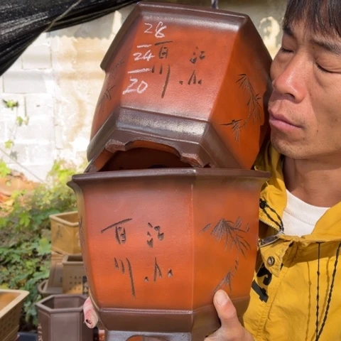 紫砂花盆特价特价包邮送