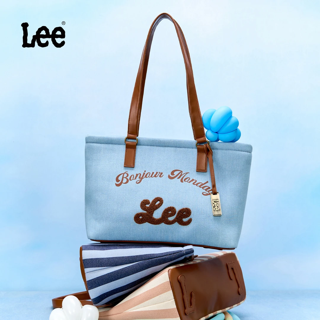 Lee日常托特包大容量春夏新款牛仔女包休闲情人节送女友礼物