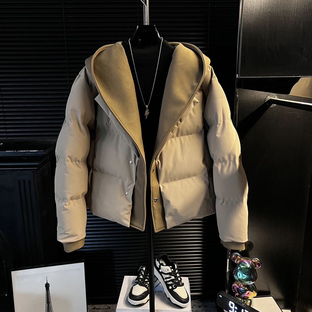 AP-冬季百搭休闲男士棉服连帽加厚高级感时尚外套（退货换货包邮）