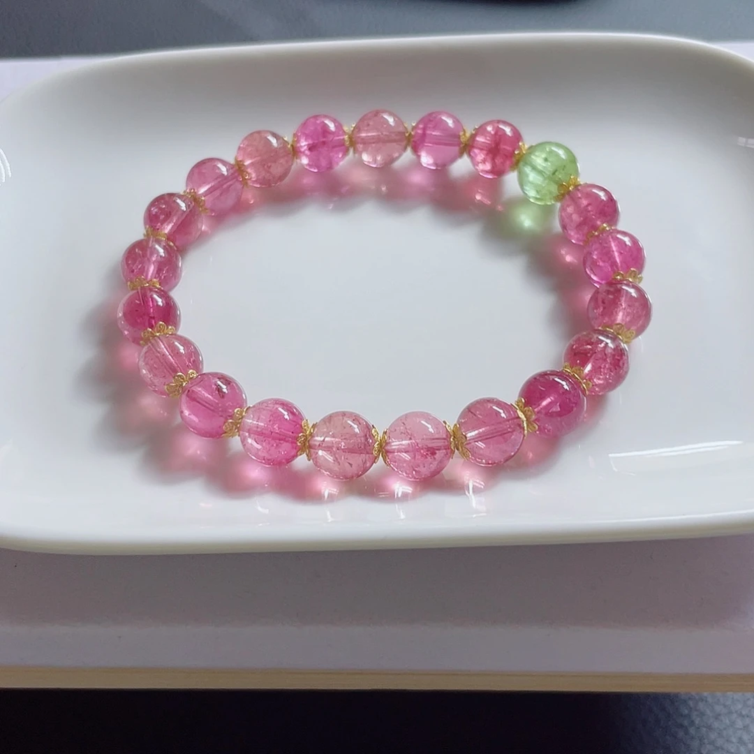 碧玺手链未镶嵌8.5mm左右