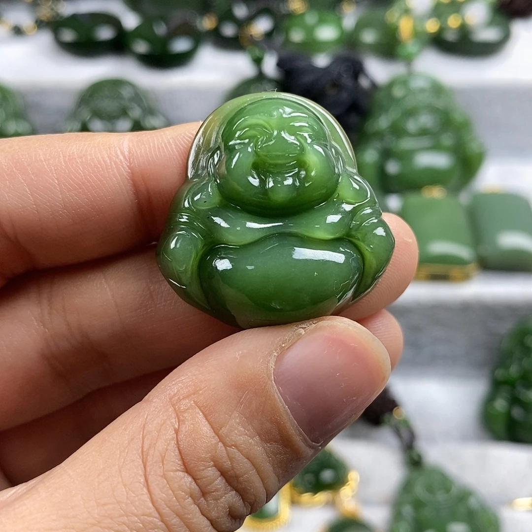 和田玉（碧玉）未镶嵌颈饰30mm