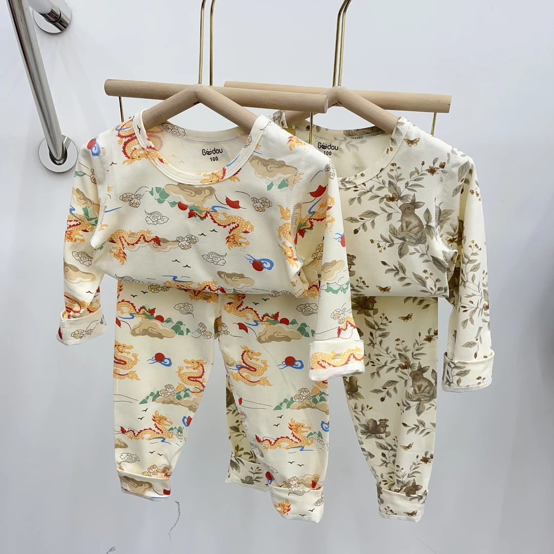 儿童纯棉秋衣秋裤套装