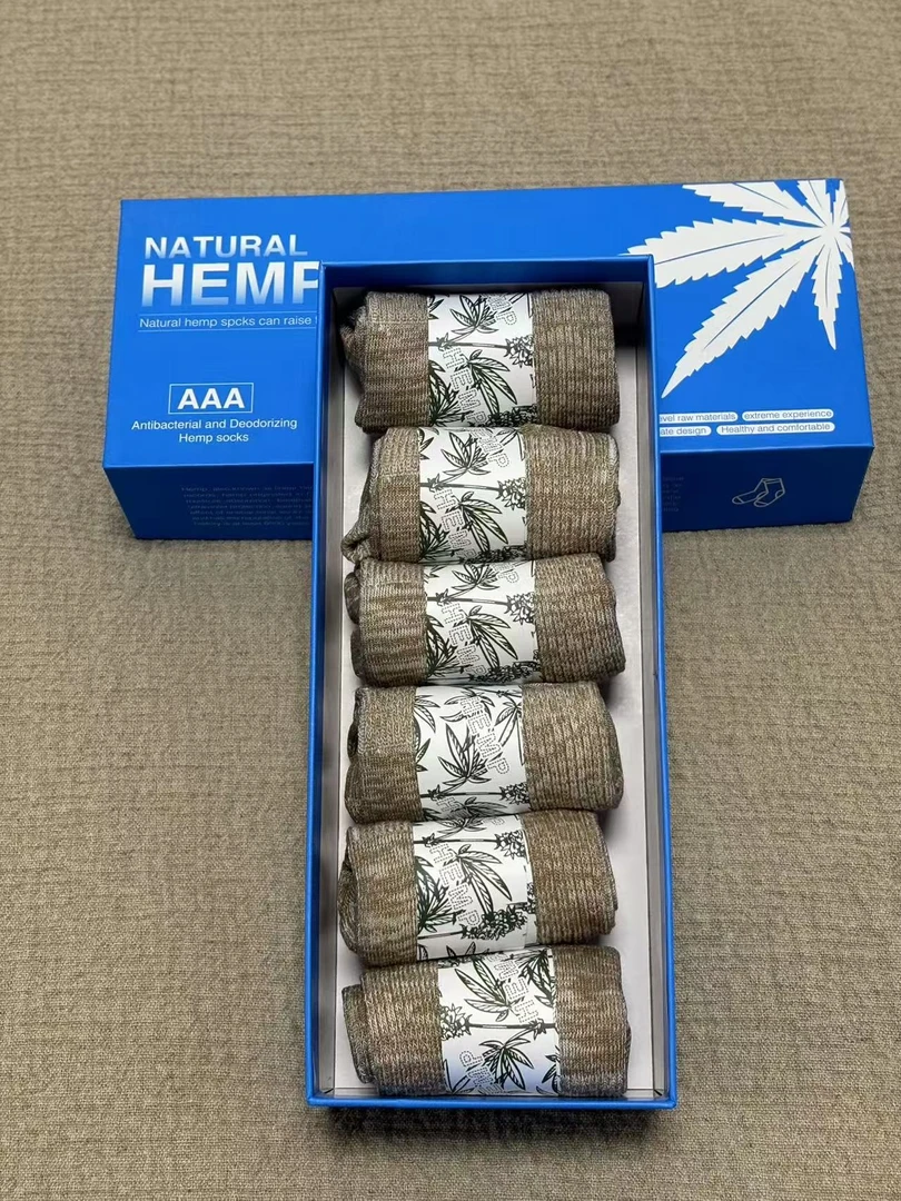 汉麻抗菌防臭袜透气吸汗高档春夏男女同款网眼中筒短筒袜子