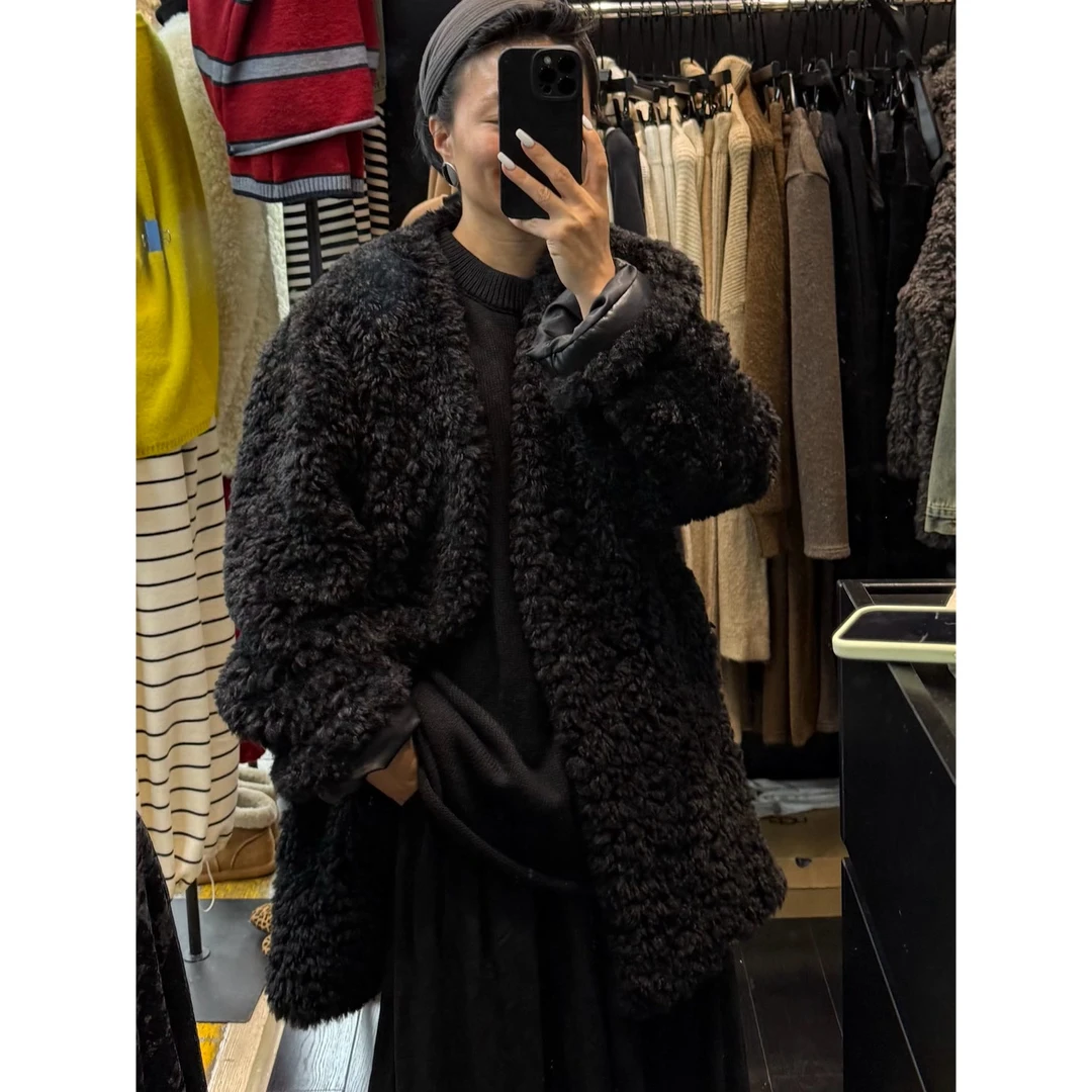 （NW）极简气质大女主毛毛外套160斤以内S