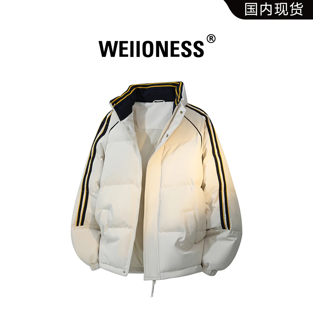 WEIIONESS美式棉衣男款秋冬季加棉保暖设计时尚高级感棉服外套