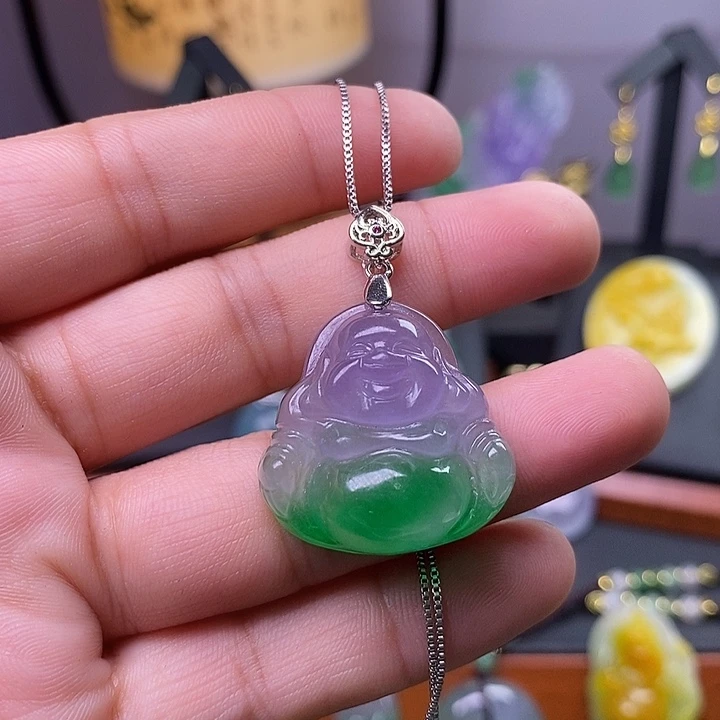 翡翠未镶嵌吊坠(赠链)