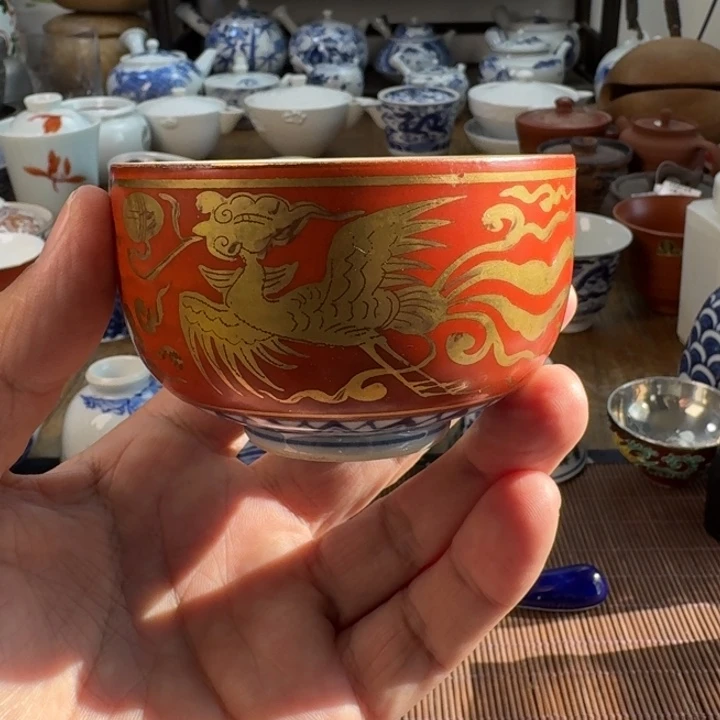 青花瓷器杯子茶具