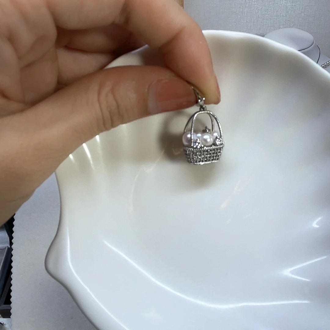 是***啊淡水珍珠银S925镶嵌颈饰