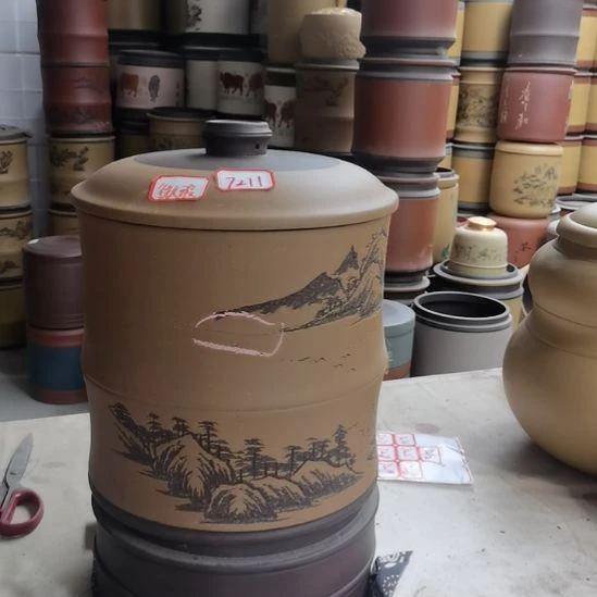 紫砂茶叶罐微瑕7211