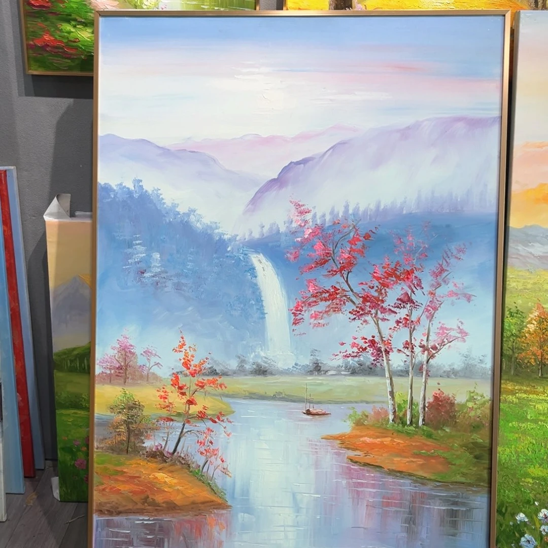 竖款80x120纯手工油画