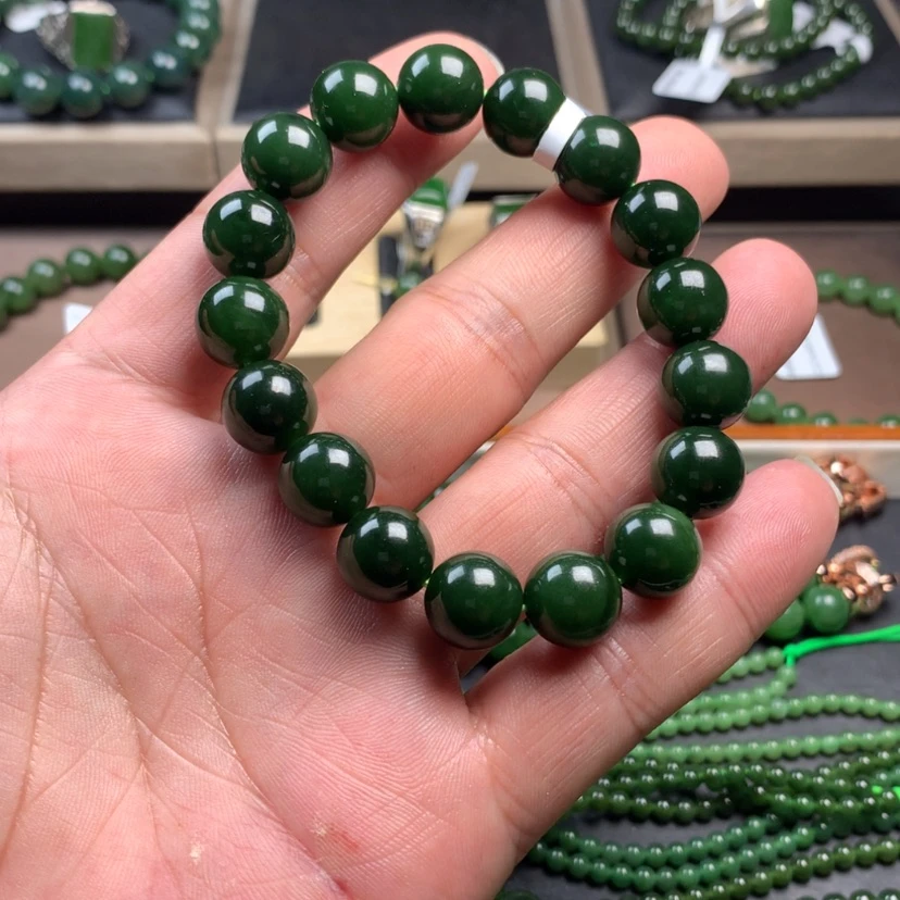 【闪购商品】和田玉（碧玉）手链未镶嵌清**颜12