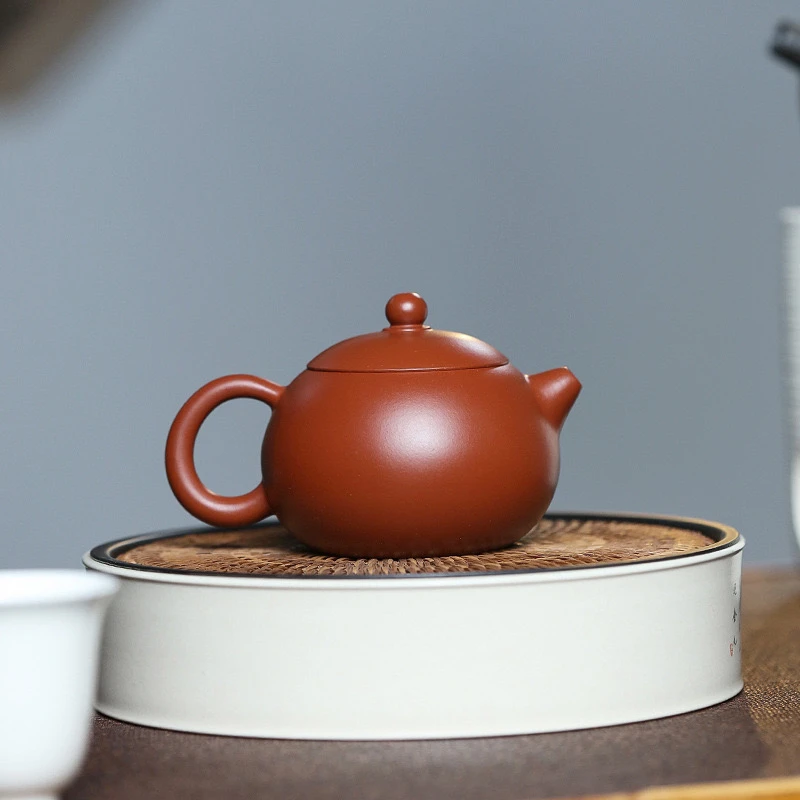 宜兴紫砂壶朱泥西施